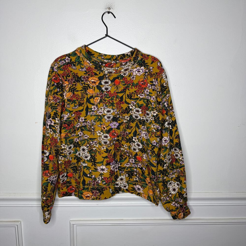 Maeve Anthropologie Gardenia Crewneck Sweatshirt Womens Small